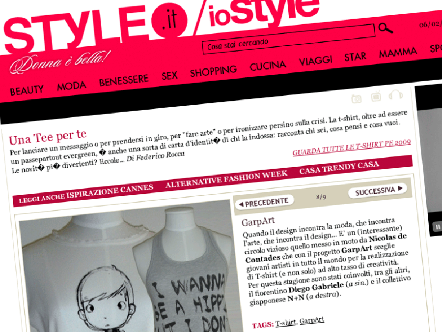 Le mie tshirt sono su Style.it