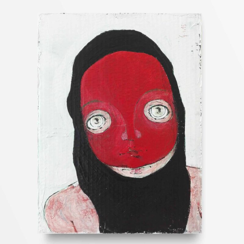 2015 Burnout Maschera Rossa Pittura Contemporanea Diego Gabriele