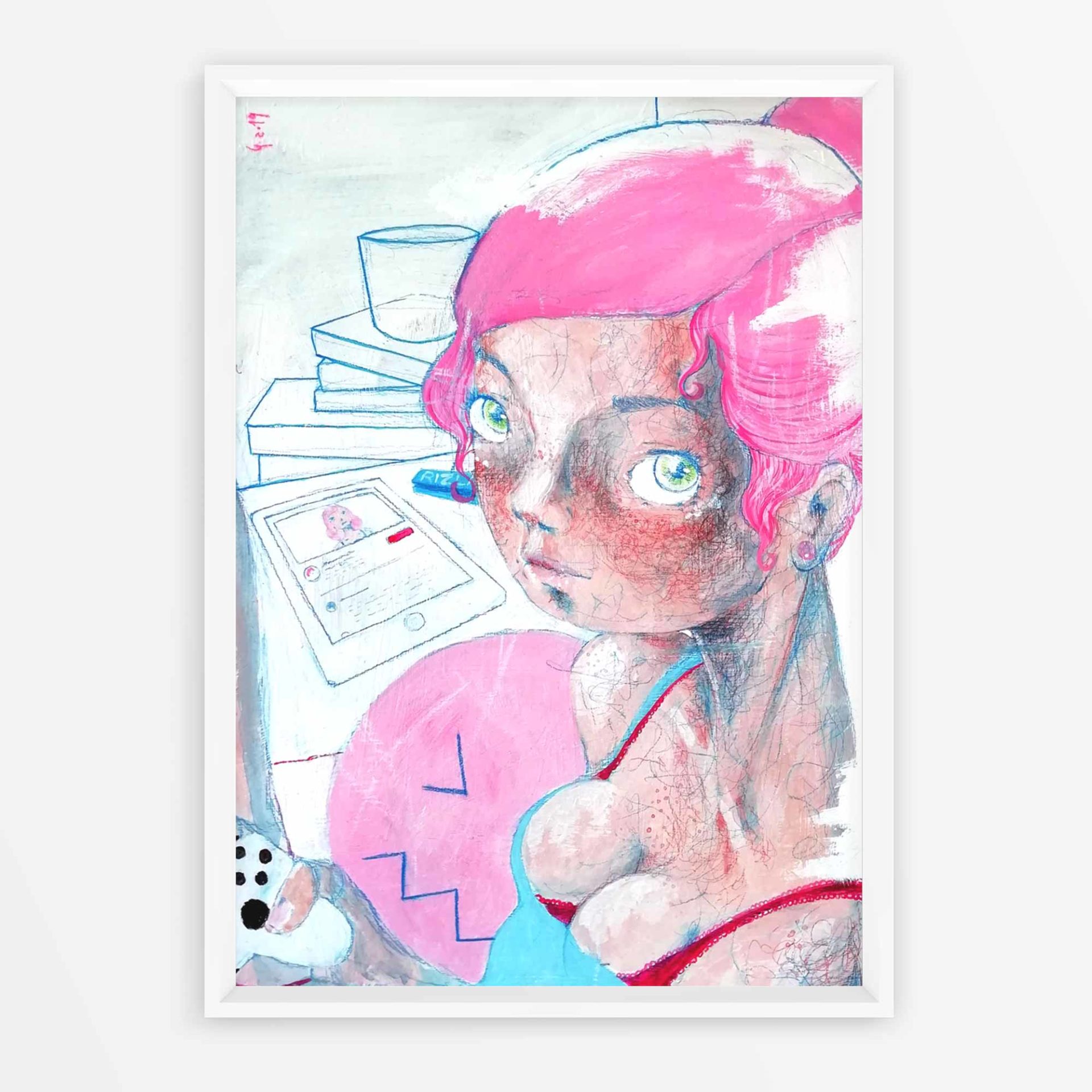 Gamer Girl Pittura contemporanea quadro ad acrilico di Diego Gabriele