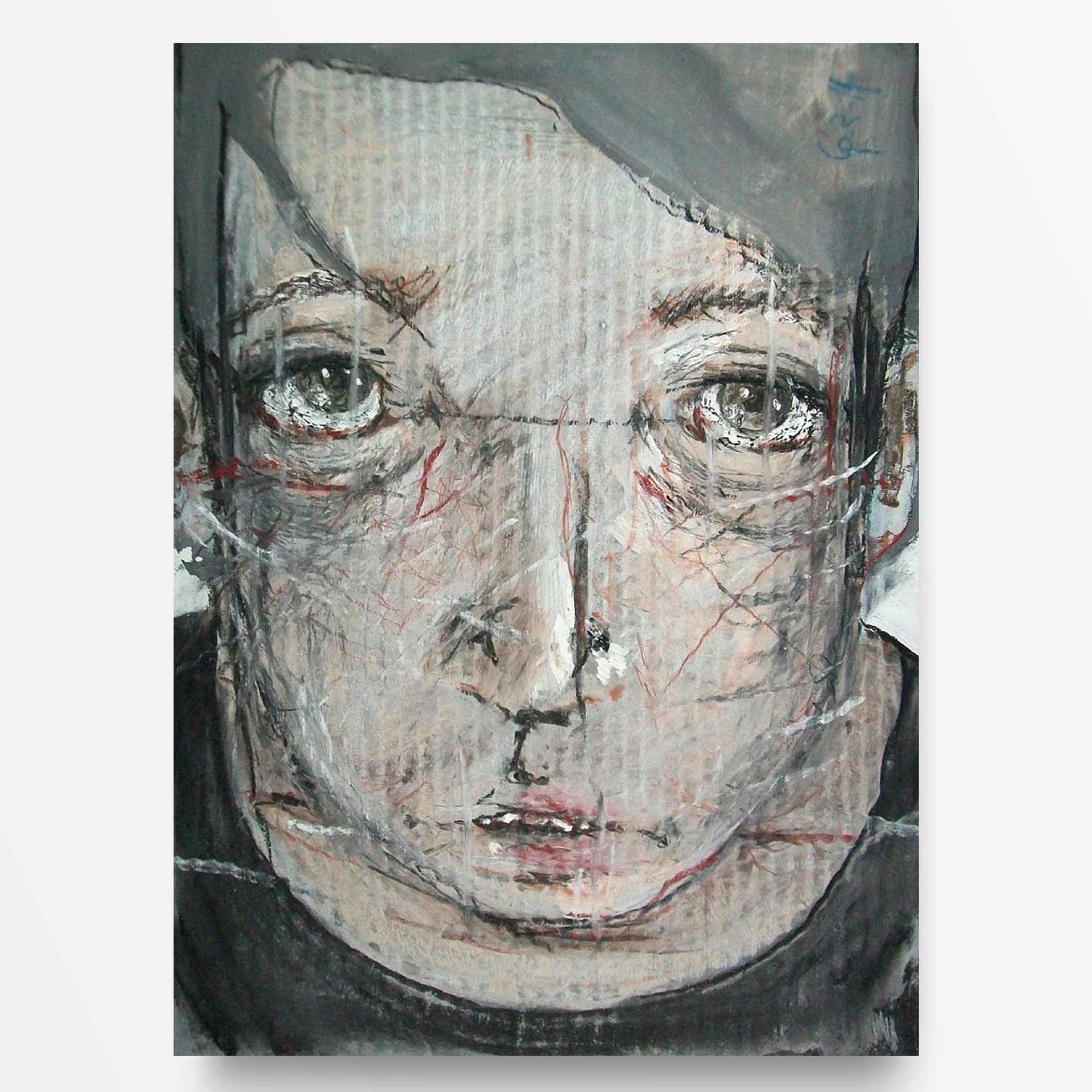 2014 Ritratto di ragazzo, quadro ad acrilico di Diego Gabriele