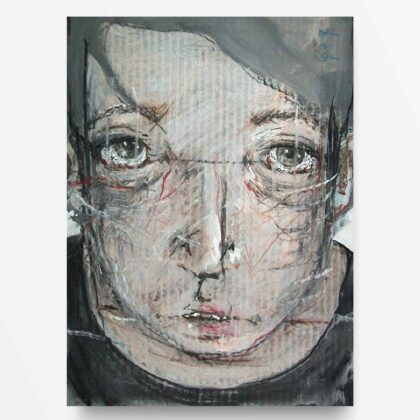 2014 Ritratto di ragazzo, quadro ad acrilico di Diego Gabriele