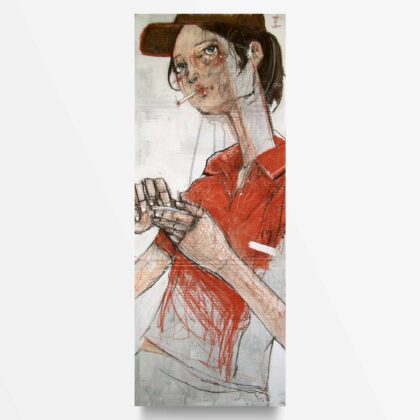 2014 Pausa Sigaretta quadro ad acrilico di Diego Gabriele
