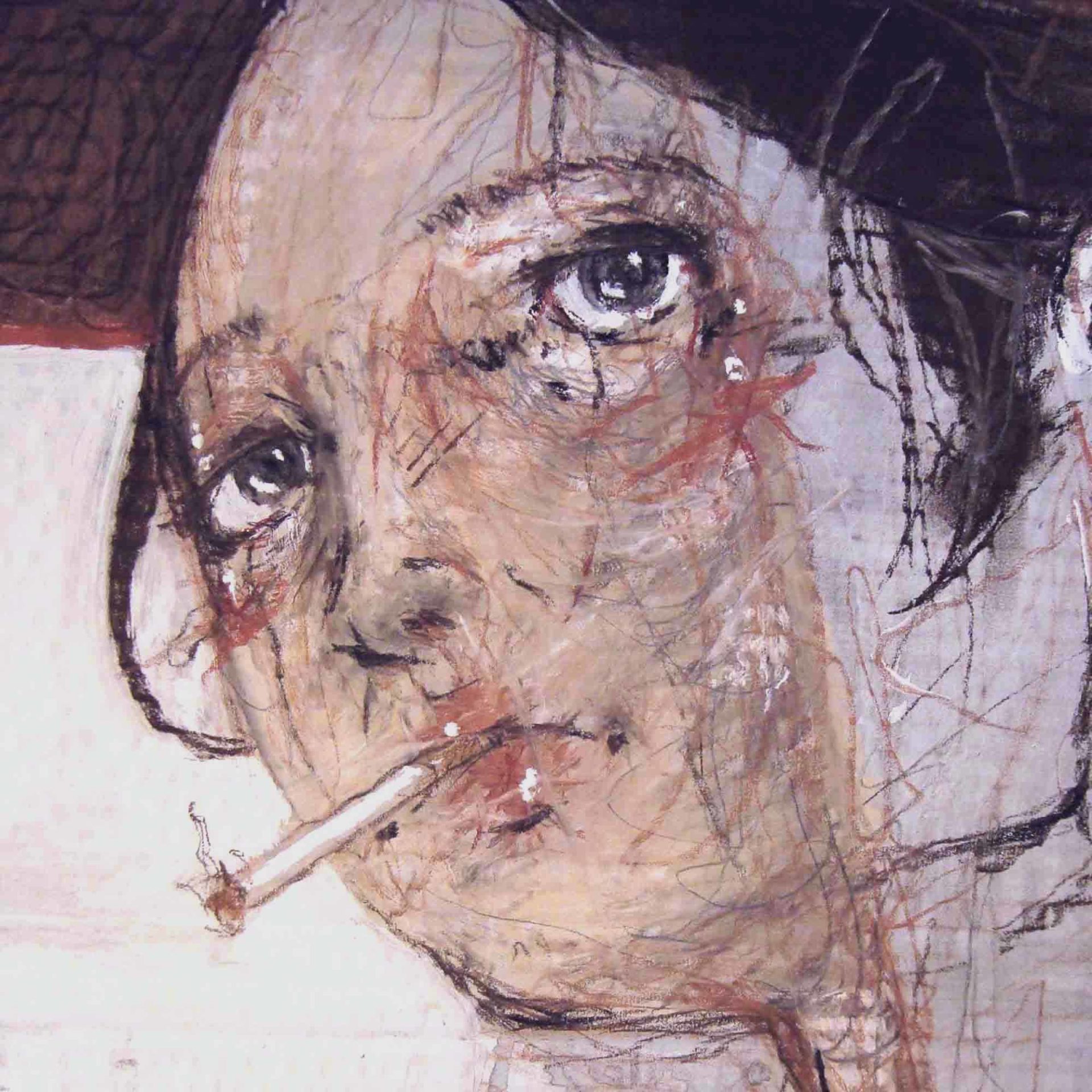 2014 Pausa Sigaretta quadro ad acrilico di Diego Gabriele