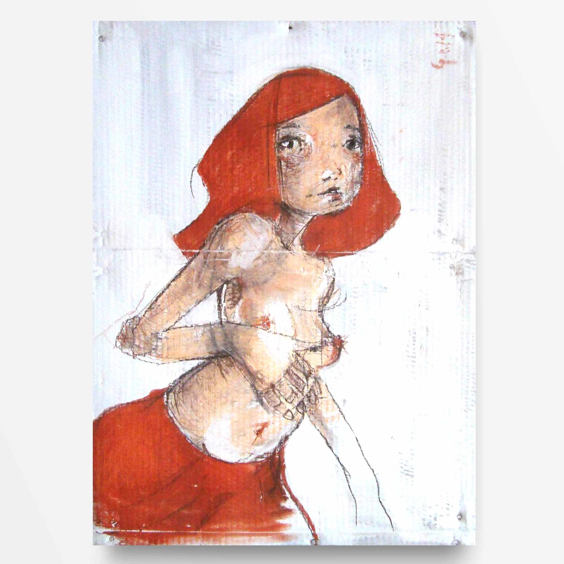 2014 ragazza dai capelli rossi 70x50 diego gabriele 00 pittura contemporanea