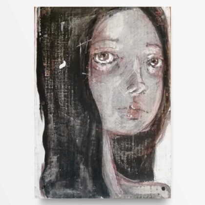 2014 Ritratto di ragazza quadro ad acrilico di Diego Gabriele