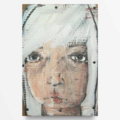 2014 Anni Dieci Ragazza dai capelli bianchi quadro ad acrilico di Diego Gabriele