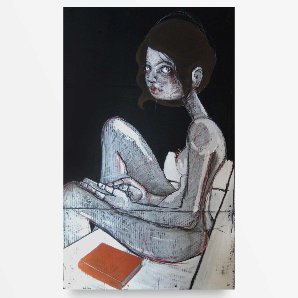 2013 ragazza sul divano diego gabriele 01 pittura contemporanea