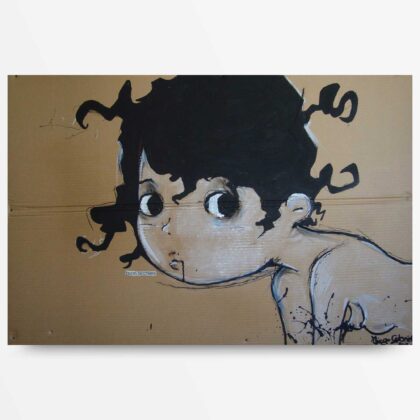 lowbrow art un buon bicchiere quadro ad acrilico Diego Gabriele