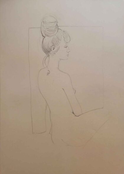 Ragazza Inglese Disegno Originale a Matita di Diego Gabriele