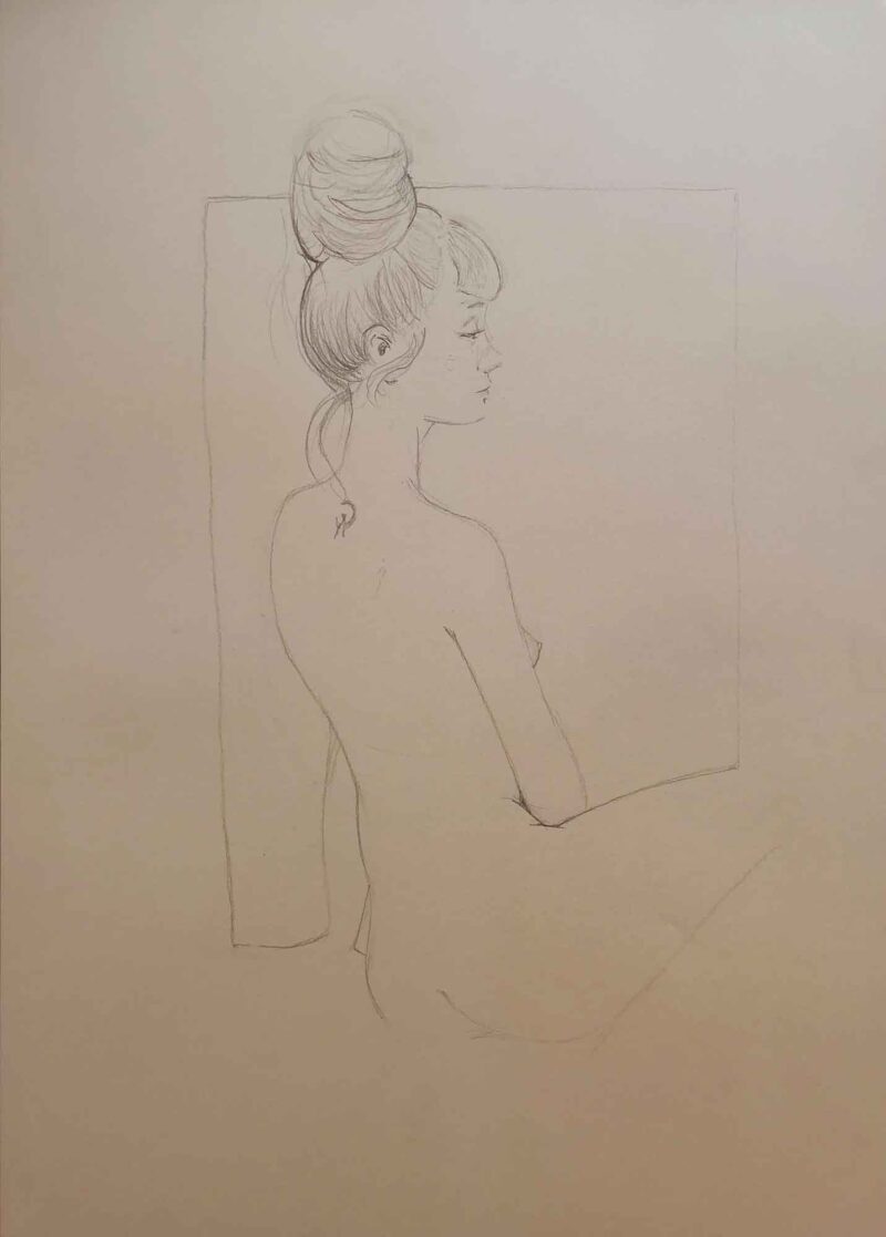 Ragazza Inglese Disegno Originale a Matita di Diego Gabriele