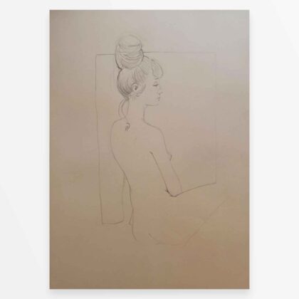 Ragazza inglese disegno originale nudo femminile di Diego Gabriele