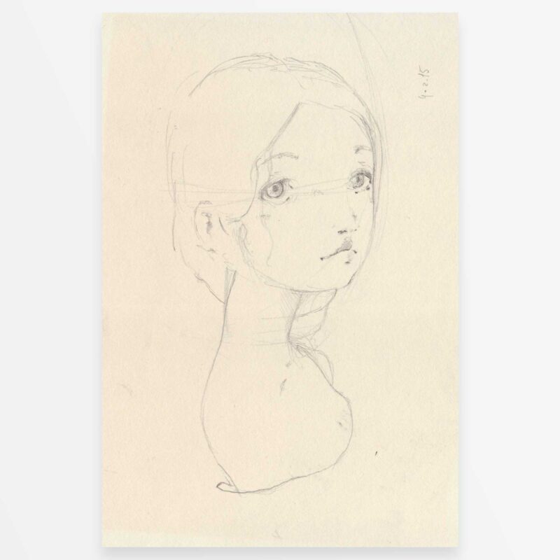 disegno originale - Schizzo di ragazza dai capelli raccolti- Diego Gabriele