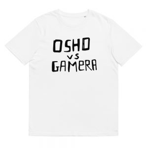 T-shirt 100% cotone organico Osho vs Gamera by Diego Gabriele