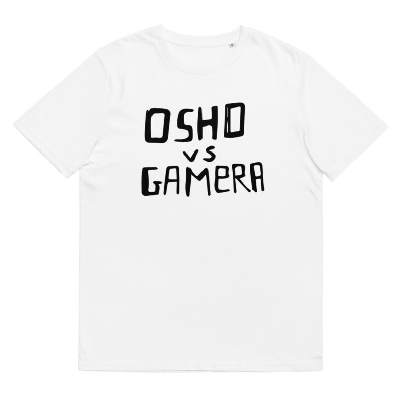 T-shirt 100% cotone organico Osho vs Gamera by Diego Gabriele