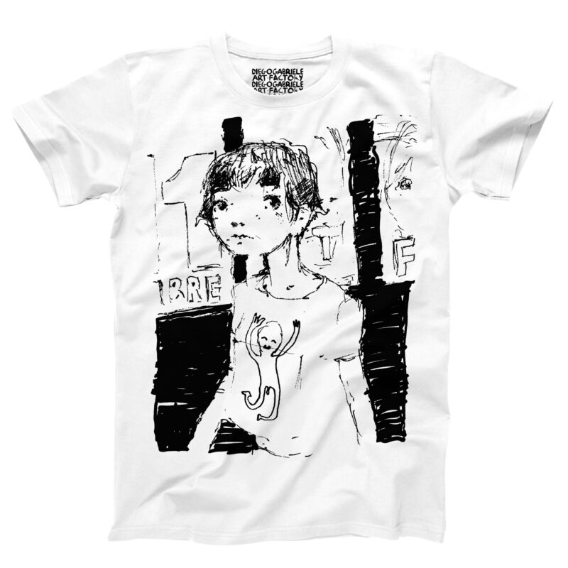 t-shirt indie rock 01 bianco