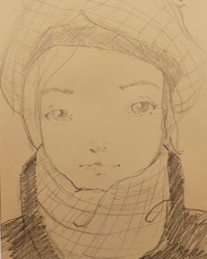 Disegni Originali Ragazza con il Basco Diego Gabriele
