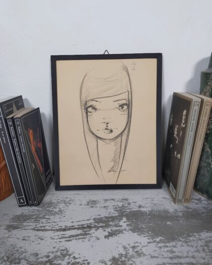 Disegno Originale Volto Ragazza Schizzo Diego Gabriele