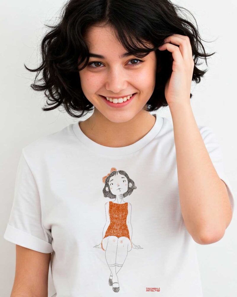 In Love Fiocco Rosso - Maglietta in cotone organico unisex - immagine 2
